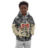Black Cowgirl Lasso Horseshoe Kid Hoodie Vintage Retro Leopard Animal