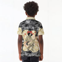 Black Cowgirl Lasso Horseshoe Kid Polo Shirt Vintage Retro Leopard Animal