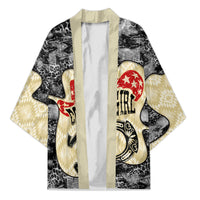 Black Cowgirl Lasso Horseshoe Kimono Vintage Retro Leopard Animal