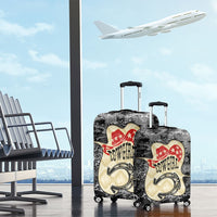 Black Cowgirl Lasso Horseshoe Luggage Cover Vintage Retro Leopard Animal