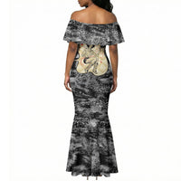 Black Cowgirl Lasso Horseshoe Mermaid Dress Vintage Retro Leopard Animal