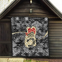 Black Cowgirl Lasso Horseshoe Quilt Vintage Retro Leopard Animal
