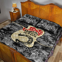 Black Cowgirl Lasso Horseshoe Quilt Bed Set Vintage Retro Leopard Animal
