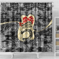 Black Cowgirl Lasso Horseshoe Shower Curtain Vintage Retro Leopard Animal