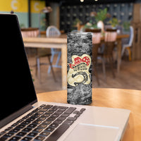 Black Cowgirl Lasso Horseshoe Skinny Tumbler Vintage Retro Leopard Animal