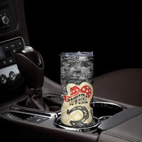 Black Cowgirl Lasso Horseshoe Skinny Tumbler Vintage Retro Leopard Animal