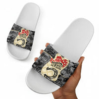 Black Cowgirl Lasso Horseshoe Slide Sandals Vintage Retro Leopard Animal