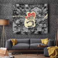 Black Cowgirl Lasso Horseshoe Tapestry Vintage Retro Leopard Animal