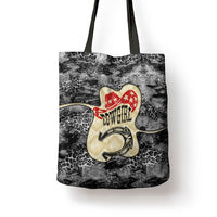 Black Cowgirl Lasso Horseshoe Tote Bag Vintage Retro Leopard Animal