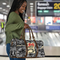 Black Cowgirl Lasso Horseshoe Travel Bag Vintage Retro Leopard Animal
