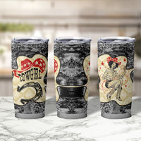 Black Cowgirl Lasso Horseshoe Tumbler Cup Vintage Retro Leopard Animal