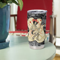 Black Cowgirl Lasso Horseshoe Tumbler Cup Vintage Retro Leopard Animal