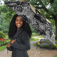 Black Cowgirl Lasso Horseshoe Umbrella Vintage Retro Leopard Animal