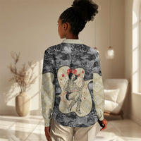 Black Cowgirl Lasso Horseshoe Women Casual Shirt Vintage Retro Leopard Animal