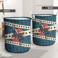 Bill Pickett Black Cowboy Laundry Basket Western American Heritage - Grunge Stars And Stripes