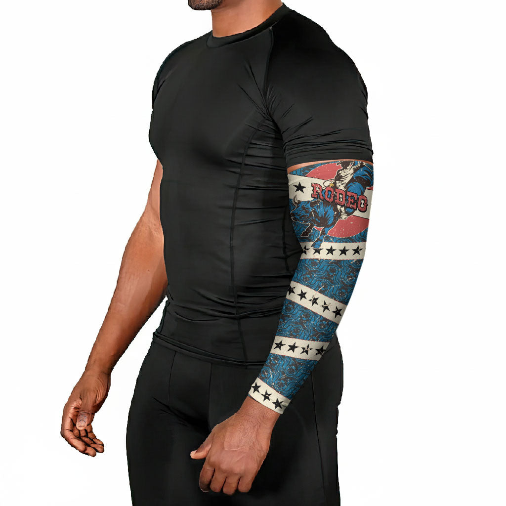 Bill Pickett Black Cowboy Arm Sleeves Western American Heritage - Grunge Stars And Stripes