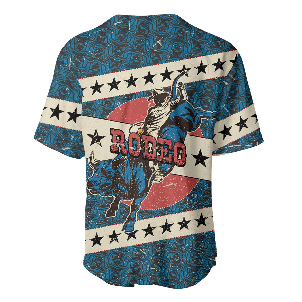 Bill Pickett Black Cowboy Baseball Jersey Western American Heritage - Grunge Stars And Stripes