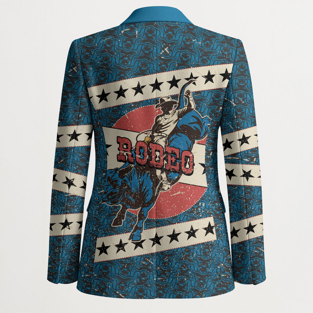Bill Pickett Black Cowboy Blazer Western American Heritage - Grunge Stars And Stripes