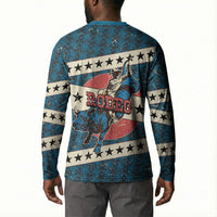 Bill Pickett Black Cowboy Button Sweatshirt Western American Heritage - Grunge Stars And Stripes
