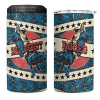 Bill Pickett Black Cowboy 4 in 1 Can Cooler Tumbler Western American Heritage - Grunge Stars And Stripes