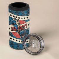 Bill Pickett Black Cowboy 4 in 1 Can Cooler Tumbler Western American Heritage - Grunge Stars And Stripes