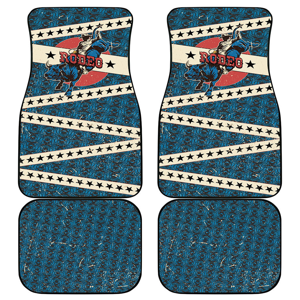 Bill Pickett Black Cowboy Car Mats Western American Heritage - Grunge Stars And Stripes