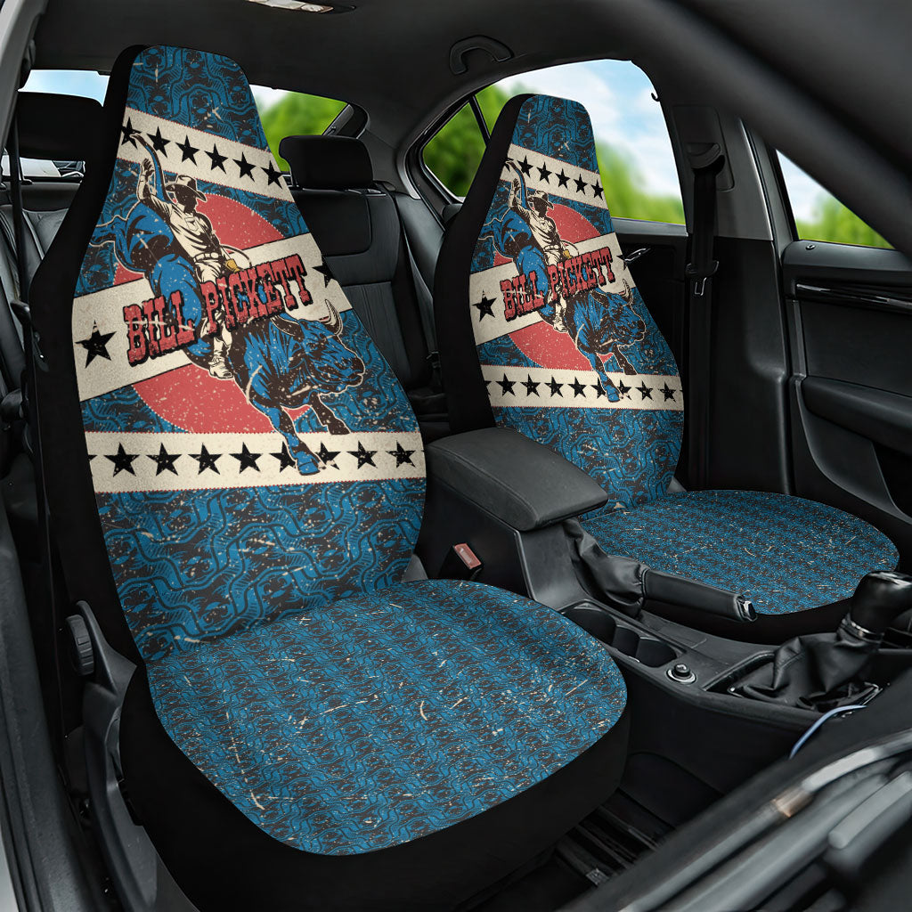 Bill Pickett Black Cowboy Car Seat Cover Western American Heritage - Grunge Stars And Stripes