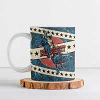 Bill Pickett Black Cowboy Ceramic Mug Western American Heritage - Grunge Stars And Stripes