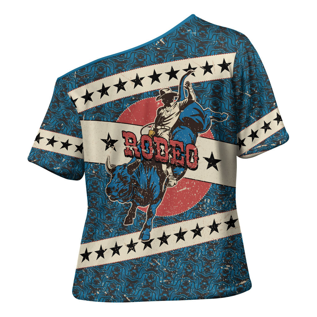 Bill Pickett Black Cowboy Cross Shoulder Shirt Western American Heritage - Grunge Stars And Stripes