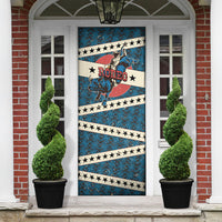 Bill Pickett Black Cowboy Door Cover Western American Heritage - Grunge Stars And Stripes