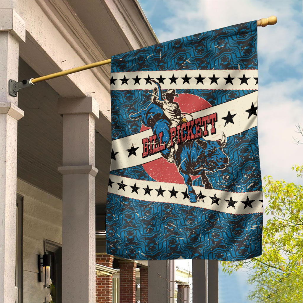 Bill Pickett Black Cowboy Garden Flag Western American Heritage - Grunge Stars And Stripes