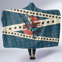 Bill Pickett Black Cowboy Hooded Blanket Western American Heritage - Grunge Stars And Stripes