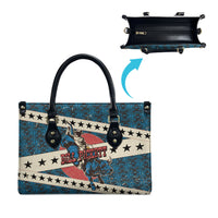 Bill Pickett Black Cowboy Leather Bag Western American Heritage - Grunge Stars And Stripes