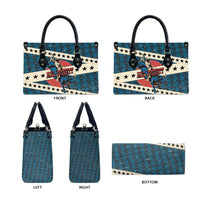 Bill Pickett Black Cowboy Leather Bag Western American Heritage - Grunge Stars And Stripes