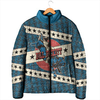 Bill Pickett Black Cowboy Padded Jacket Western American Heritage - Grunge Stars And Stripes