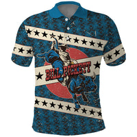 Bill Pickett Black Cowboy Polo Shirt Western American Heritage - Grunge Stars And Stripes