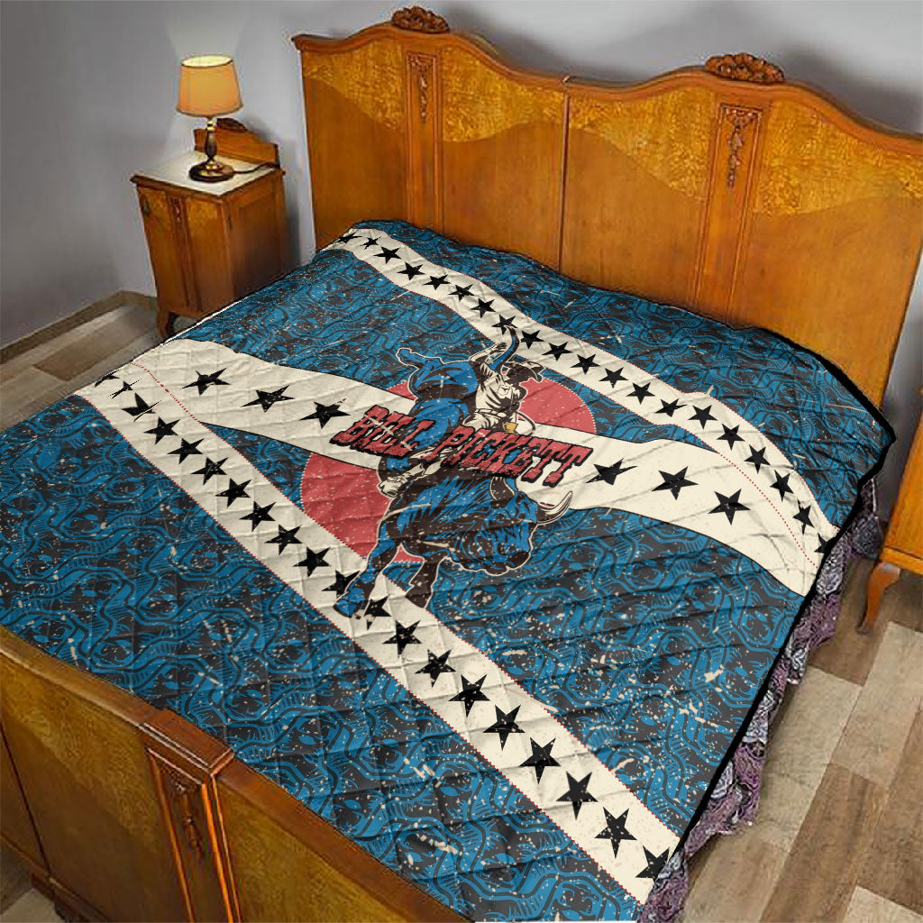 Bill Pickett Black Cowboy Quilt Western American Heritage - Grunge Stars And Stripes