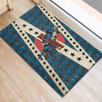 Bill Pickett Black Cowboy Rubber Doormat Western American Heritage - Grunge Stars And Stripes