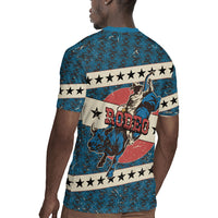 Bill Pickett Black Cowboy Rugby Jersey Western American Heritage - Grunge Stars And Stripes