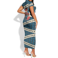 Bill Pickett Black Cowboy Short Sleeve Bodycon Dress Western American Heritage - Grunge Stars And Stripes