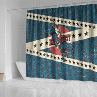 Bill Pickett Black Cowboy Shower Curtain Western American Heritage - Grunge Stars And Stripes