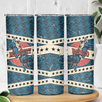 Bill Pickett Black Cowboy Skinny Tumbler Western American Heritage - Grunge Stars And Stripes