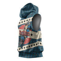 Bill Pickett Black Cowboy Sleeveless Hoodie Western American Heritage - Grunge Stars And Stripes