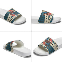 Bill Pickett Black Cowboy Slide Sandals Western American Heritage - Grunge Stars And Stripes