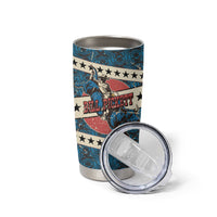 Bill Pickett Black Cowboy Tumbler Cup Western American Heritage - Grunge Stars And Stripes