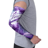 Lupus Awareness Month Arm Sleeves Purple Ribbon Watercolor Galaxy Butterfly Floral Support Art