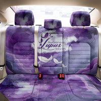 Lupus Awareness Month Back Car Seat Cover Purple Ribbon Watercolor Galaxy Butterfly Floral Support Art