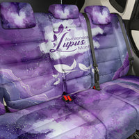 Lupus Awareness Month Back Car Seat Cover Purple Ribbon Watercolor Galaxy Butterfly Floral Support Art