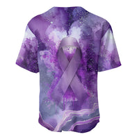 Lupus Awareness Month Baseball Jersey Purple Ribbon Watercolor Galaxy Butterfly Floral Support Art