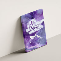 Lupus Awareness Month Canvas Wall Art Purple Ribbon Watercolor Galaxy Butterfly Floral Support Art